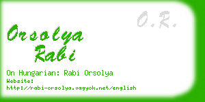 orsolya rabi business card
